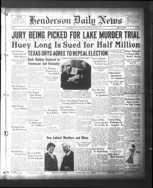 Henderson Daily News (Henderson, Tex.), Vol. 2, No. 295, Ed. 1 Wednesday, March 1, 1933