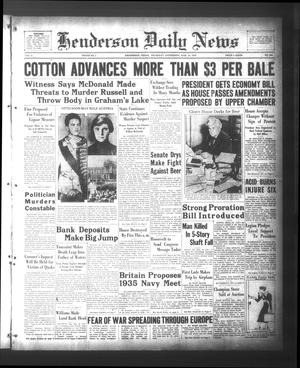 Henderson Daily News (Henderson, Tex.), Vol. 2, No. 308, Ed. 1 Thursday, March 16, 1933