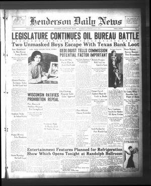 Henderson Daily News (Henderson, Tex.), Vol. 3, No. 14, Ed. 1 Wednesday, April 5, 1933