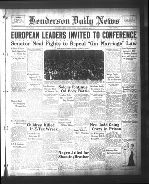 Henderson Daily News (Henderson, Tex.), Vol. 3, No. 16, Ed. 1 Friday, April 7, 1933