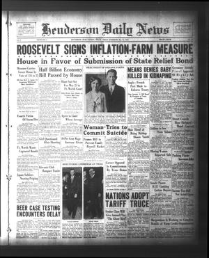 Henderson Daily News (Henderson, Tex.), Vol. 3, No. 46, Ed. 1 Friday, May 12, 1933