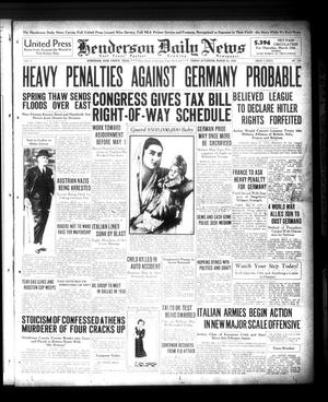 Henderson Daily News (Henderson, Tex.), Vol. 5, No. 309, Ed. 1 Friday, March 13, 1936