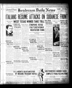 Henderson Daily News (Henderson, Tex.), Vol. 6, No. 24, Ed. 1 Thursday, April 16, 1936