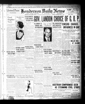Henderson Daily News (Henderson, Tex.), Vol. 6, No. 54, Ed. 1 Thursday, May 21, 1936