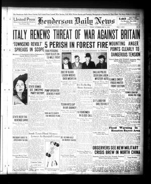 Henderson Daily News (Henderson, Tex.), Vol. 6, No. 58, Ed. 1 Tuesday, May 26, 1936