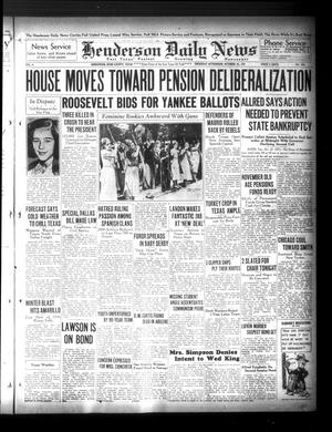 Henderson Daily News (Henderson, Tex.), Vol. 6, No. 186, Ed. 1 Thursday, October 22, 1936