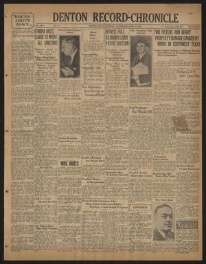 Denton Record-Chronicle (Denton, Tex.), Vol. 35, No. 211, Ed. 1 Thursday, April 16, 1936