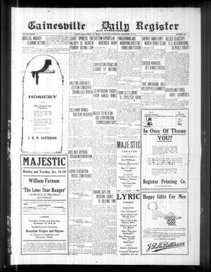 Gainesville Daily Register and Messenger (Gainesville, Tex.), Vol. 37, No. 133, Ed. 1 Saturday, December 13, 1919