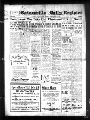 Gainesville Daily Register and Messenger (Gainesville, Tex.), Vol. 38, No. 176, Ed. 1 Wednesday, February 23, 1921