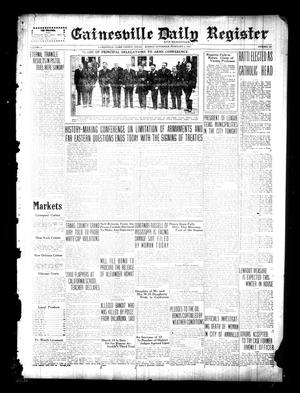 Gainesville Daily Register and Messenger (Gainesville, Tex.), Vol. 38, No. 161, Ed. 1 Monday, February 6, 1922