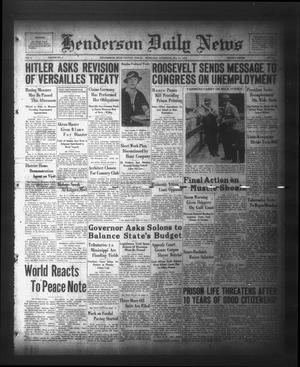 Henderson Daily News (Henderson, Tex.), Vol. 3, No. 50, Ed. 1 Wednesday, May 17, 1933