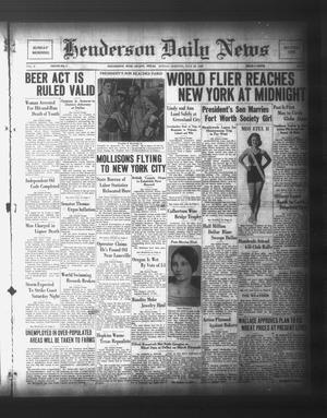 Henderson Daily News (Henderson, Tex.), Vol. 3, No. 105, Ed. 1 Sunday, July 23, 1933