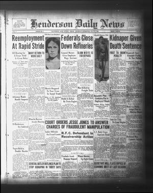 Henderson Daily News (Henderson, Tex.), Vol. 3, No. 108, Ed. 1 Thursday, July 27, 1933
