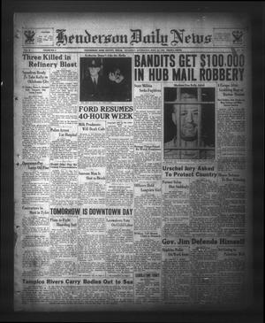 Henderson Daily News (Henderson, Tex.), Vol. 3, No. 162, Ed. 1 Thursday, September 28, 1933