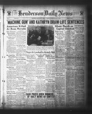 Henderson Daily News (Henderson, Tex.), Vol. 3, No. 174, Ed. 1 Thursday, October 12, 1933