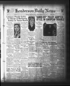 Henderson Daily News (Henderson, Tex.), Vol. 3, No. 177, Ed. 1 Monday, October 16, 1933