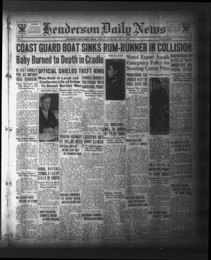Henderson Daily News (Henderson, Tex.), Vol. 3, No. 189, Ed. 1 Monday, October 30, 1933