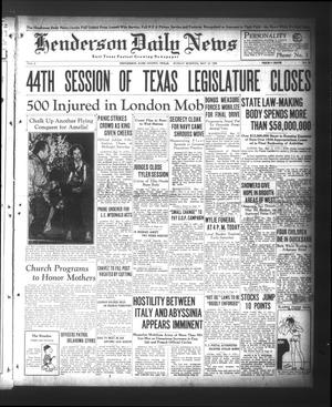 Henderson Daily News (Henderson, Tex.), Vol. 5, No. 46, Ed. 1 Sunday, May 12, 1935
