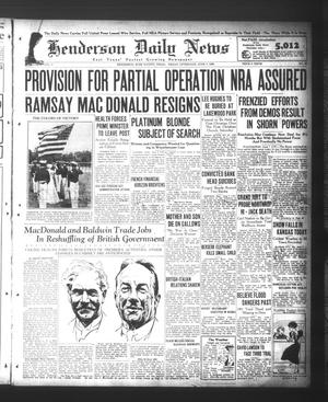 Henderson Daily News (Henderson, Tex.), Vol. 5, No. 69, Ed. 1 Friday, June 7, 1935