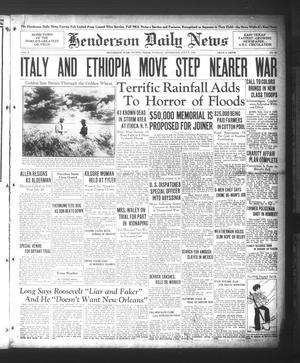 Henderson Daily News (Henderson, Tex.), Vol. 5, No. 96, Ed. 1 Tuesday, July 9, 1935