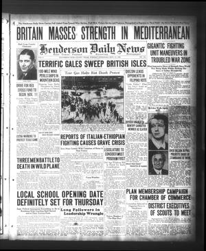 Henderson Daily News (Henderson, Tex.), Vol. 5, No. 156, Ed. 1 Tuesday, September 17, 1935