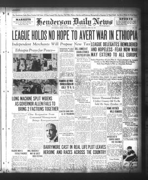 Henderson Daily News (Henderson, Tex.), Vol. 5, No. 160, Ed. 1 Sunday, September 22, 1935