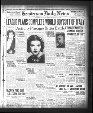 Henderson Daily News (Henderson, Tex.), Vol. 5, No. 178, Ed. 1 Sunday, October 13, 1935
