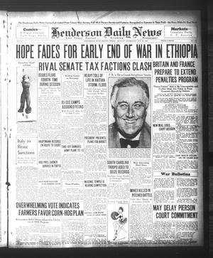 Henderson Daily News (Henderson, Tex.), Vol. 5, No. 191, Ed. 1 Monday, October 28, 1935
