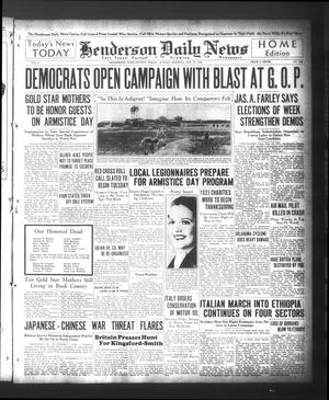 Henderson Daily News (Henderson, Tex.), Vol. 5, No. 202, Ed. 1 Sunday, November 10, 1935