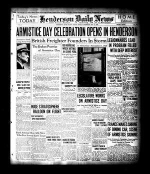 Henderson Daily News (Henderson, Tex.), Vol. 5, No. 203, Ed. 1 Monday, November 11, 1935