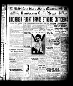 Henderson Daily News (Henderson, Tex.), Vol. 5, No. 240, Ed. 1 Tuesday, December 24, 1935
