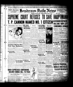 Henderson Daily News (Henderson, Tex.), Vol. 5, No. 260, Ed. 1 Thursday, January 16, 1936