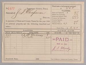 [Receipt for Taxes Paid by J. F. Chapman, March 1897]