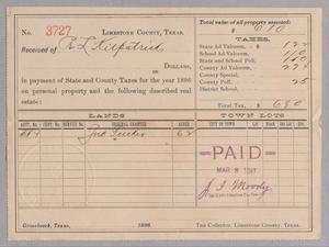 Primary view of object titled '[Receipt for Taxes Paid by R. L. Kilpatrick, March 1897]'.