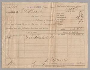 [Receipt for Taxes Paid by J. M. Beard, January 1898]