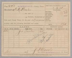 [Receipt for Taxes Paid by D. K. Healer, January 1898]