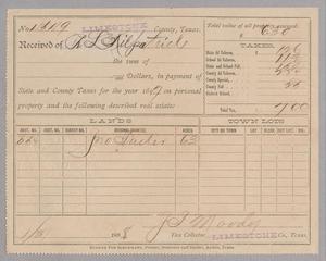 [Receipt for Taxes Paid by R. L. Kilpatrick, January 1898]