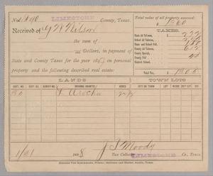 [Receipt for Taxes Paid by Y. W. Wilson, January 1898]