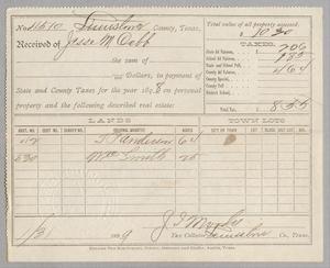 [Receipt for Taxes Paid by Jesse M. Colt, January 1899]