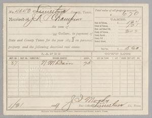 [Receipt for Taxes Paid by J. K. Champion, January 1899]