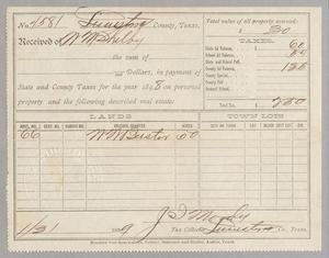 Primary view of object titled '[Receipt for Taxes Paid by W. M. Shelby, January 1899]'.
