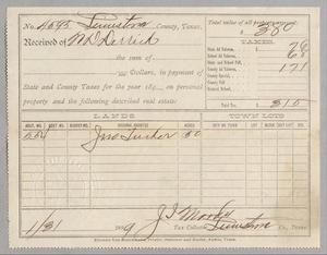 [Receipt for Taxes Paid by W. D. Derrick, January 1899]