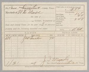 [Receipt for Taxes Paid by W. K. Moss, January 1899]