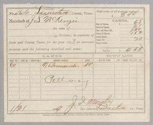 [Receipt for Taxes Paid by J. S. McKenzie, January 1899]