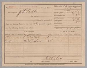[Receipt for Taxes Paid by J. J. Reilly, January 1900]