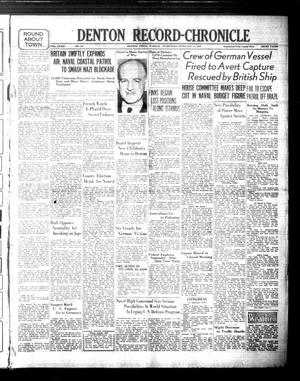 Denton Record-Chronicle (Denton, Tex.), Vol. 39, No. 157, Ed. 1 Tuesday, February 13, 1940