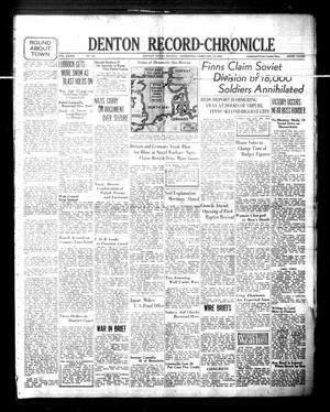 Denton Record-Chronicle (Denton, Tex.), Vol. 39, No. 162, Ed. 1 Monday, February 19, 1940