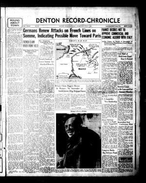 Denton Record-Chronicle (Denton, Tex.), Vol. 39, No. 251, Ed. 1 Saturday, June 1, 1940
