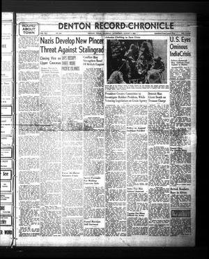 Denton Record-Chronicle (Denton, Tex.), Vol. 41, No. 306, Ed. 1 Thursday, August 6, 1942