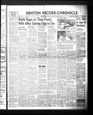 Primary view of object titled 'Denton Record-Chronicle (Denton, Tex.), Vol. 42, No. 63, Ed. 1 Tuesday, October 27, 1942'.